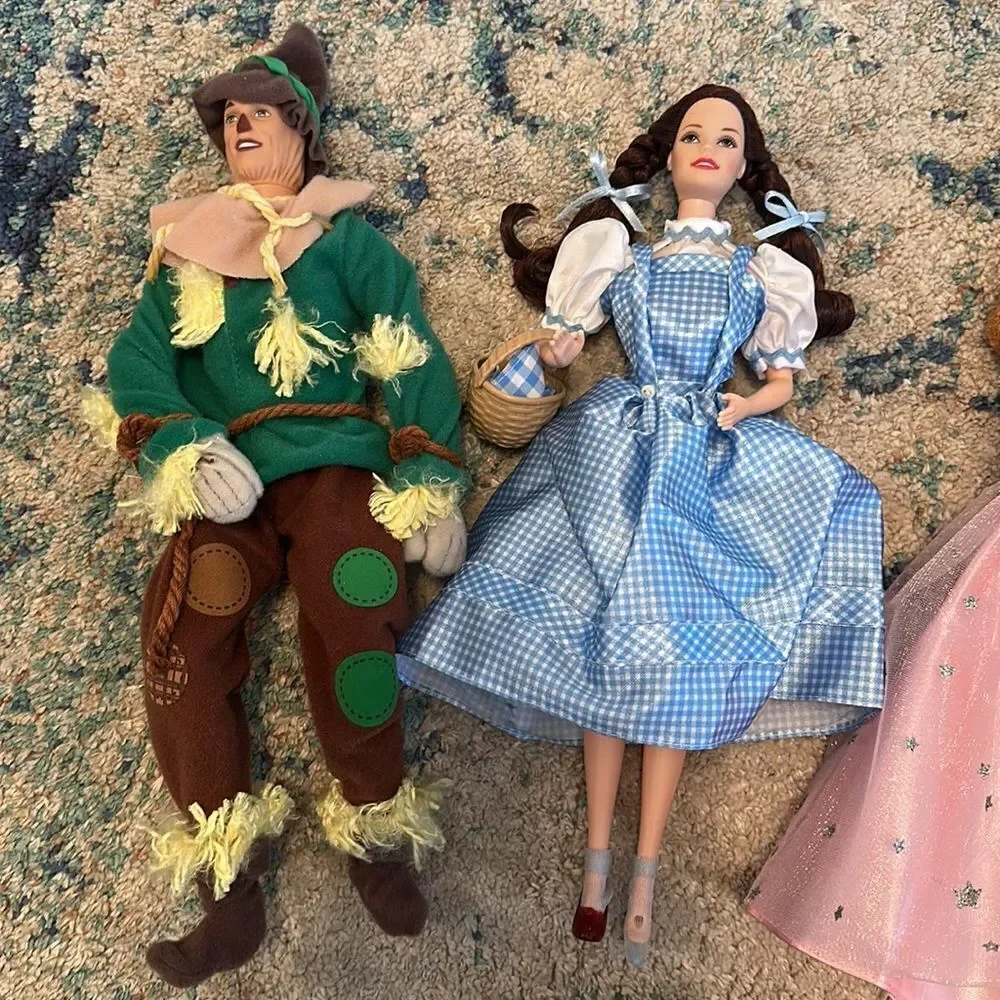 1990s Barbie Wizard of Oz Collector Lot with Munchkins& Talking Dorothy & Glinda